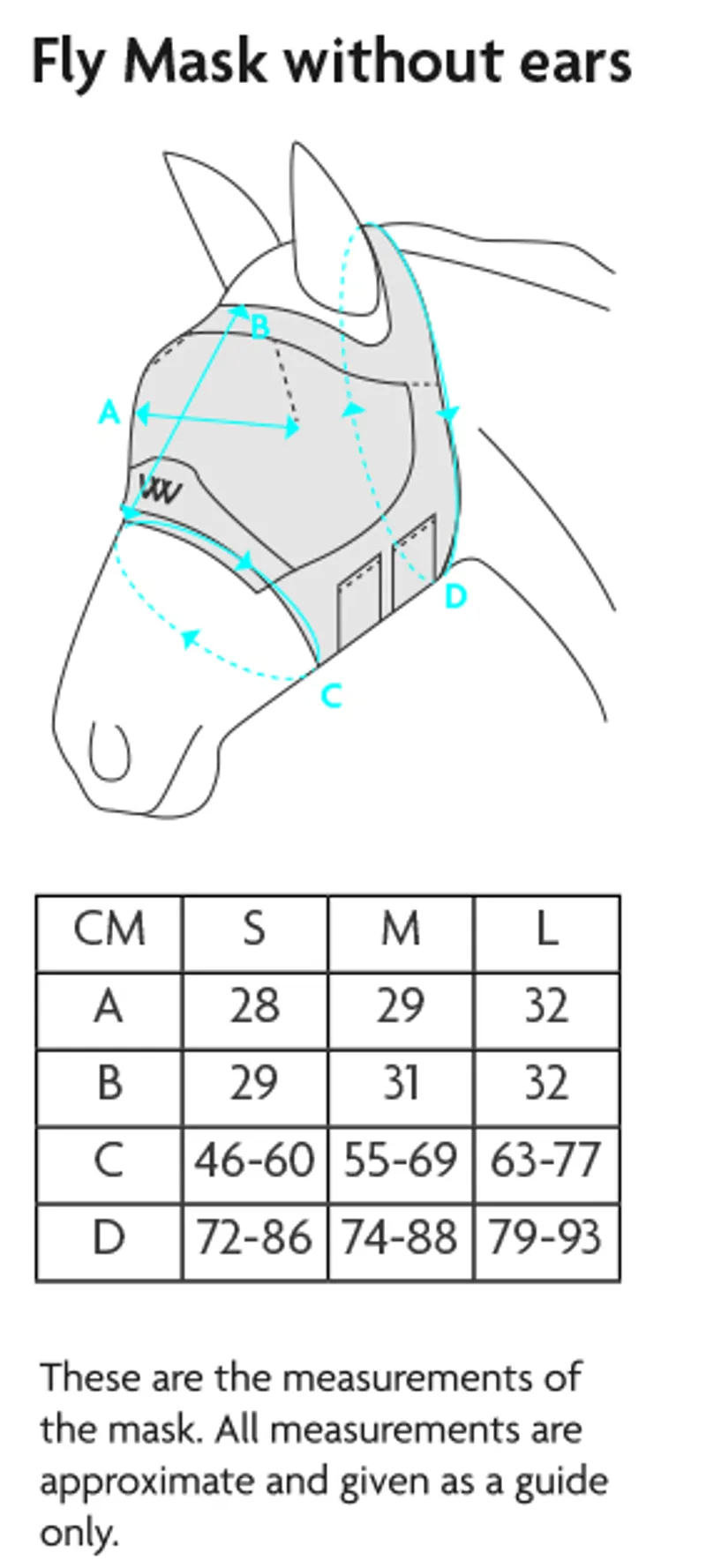 Woof Wear UV Fly Mask NO Ears Black-3